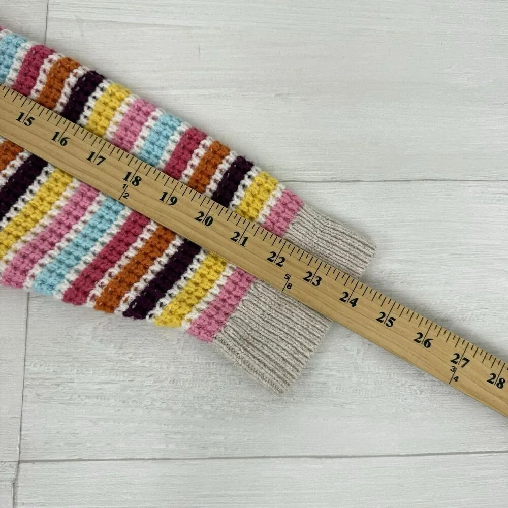 Talbots Mockneck Sweater Women L Happy Stripe Classic Cotton Blend Preppy Fun‎ - Picture 12 of 15